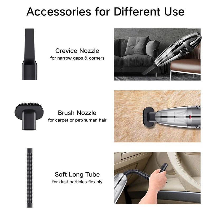 Wireless Handheld Vacuum Cleaner 120W Portable Cordless Cleaner Home Hand Vacuum Handy Super Strong Suction Vacuum For Home&Car