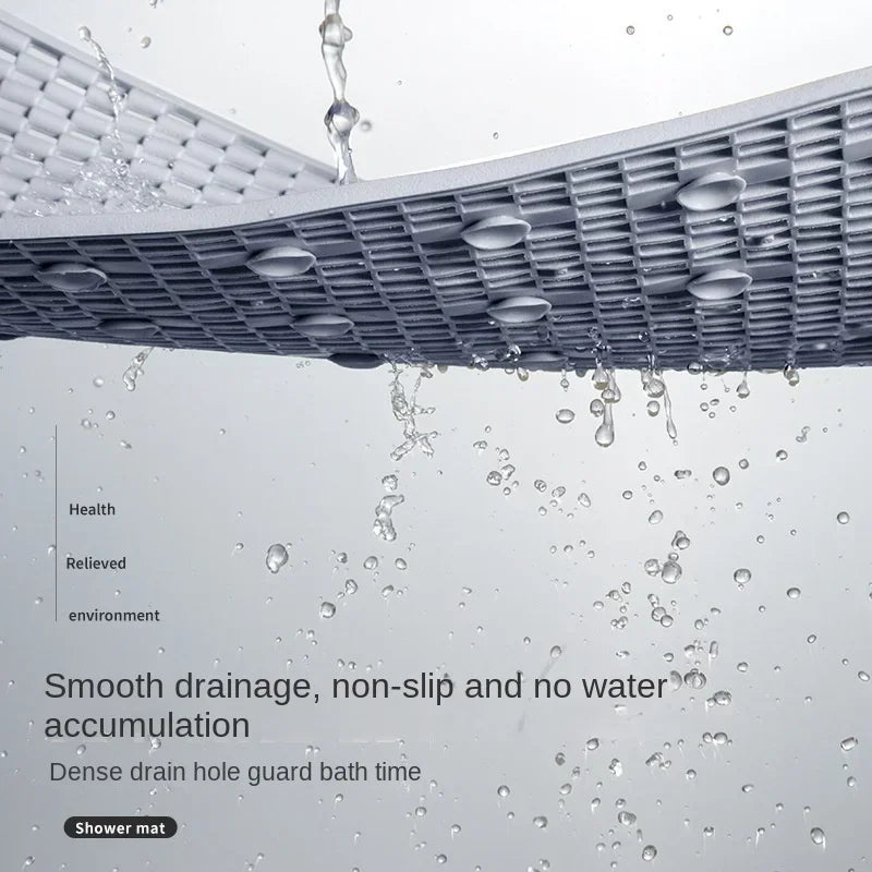 Easy Clean Waterproof Mat Non-Slip Bath Mat Anti Fall Bathroom Floor Mat Household Bathroom Toilet Area Mat Shower Foot Mats