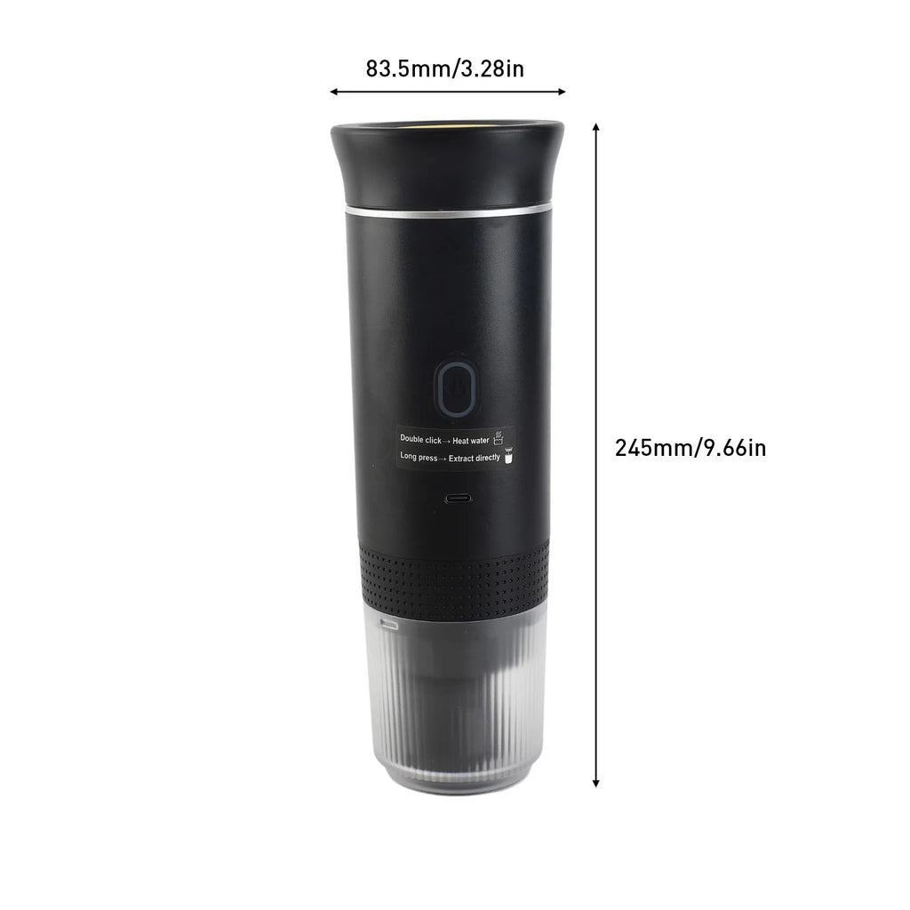 Portable Coffee Machine for Car Home Travel 3 in 1 Cordless Electric Coffee Maker Work With Capsule and Ground Coffee 15Bar Mini