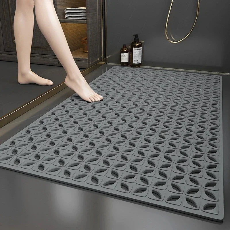 Easy Clean Waterproof Mat Non-Slip Bath Mat Anti Fall Bathroom Floor Mat Household Bathroom Toilet Area Mat Shower Foot Mats