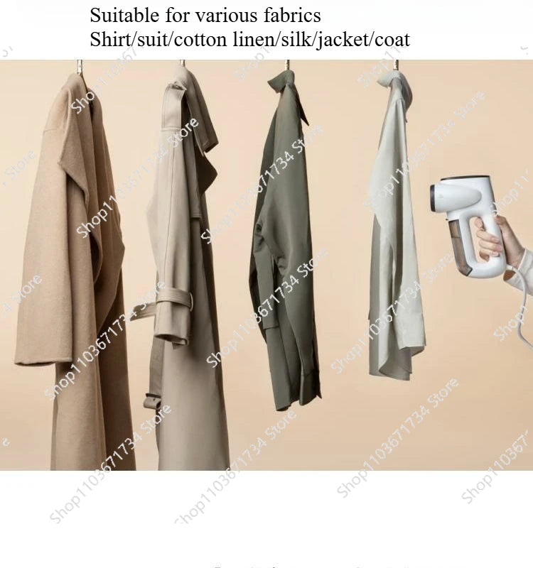 Handheld Vacuum Steamer  Steam Iron with Powerful Suction for Fast Wrinkle Removal