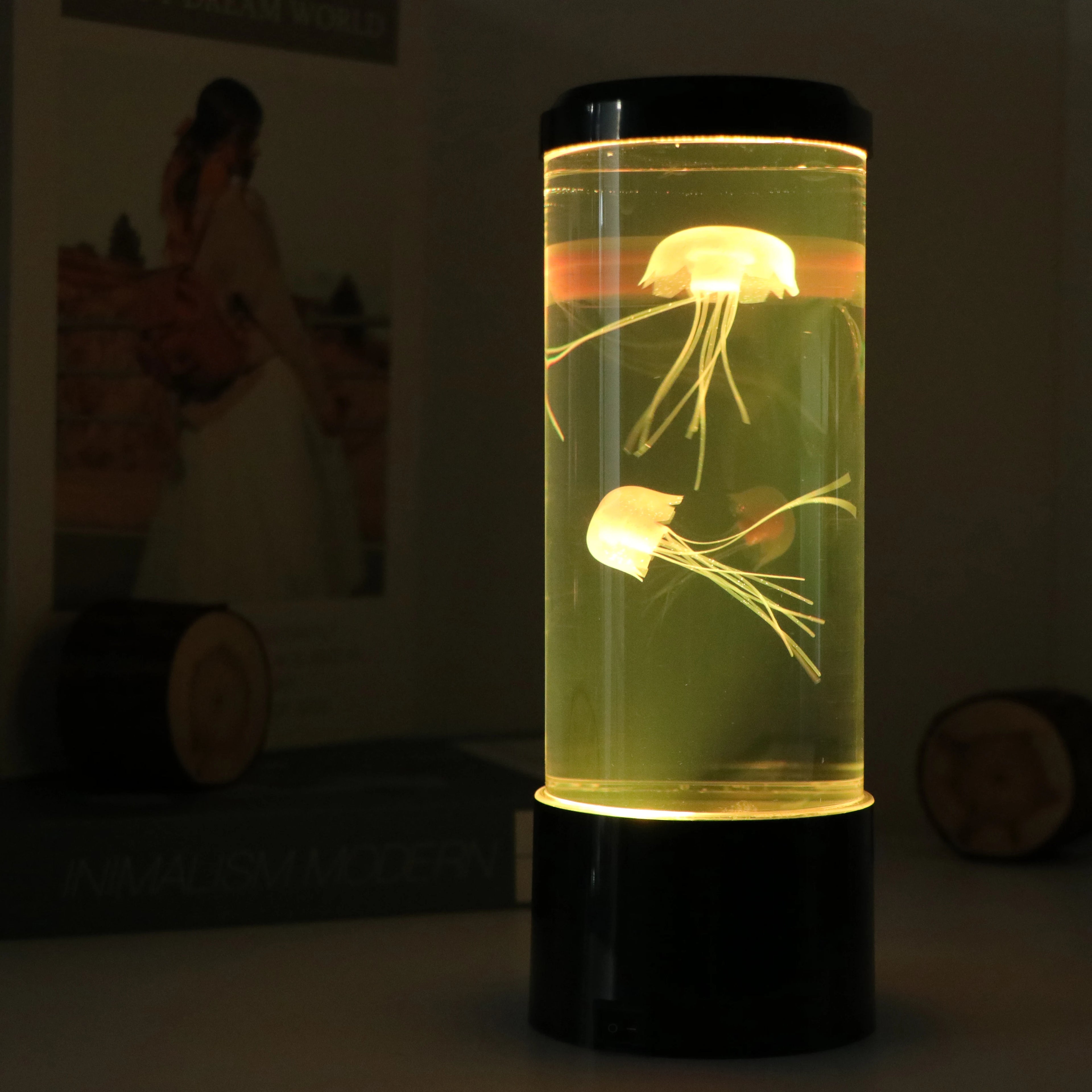 Jellyfish Lamp RGB LED Mood Aquarium Ocean Night Lights For Home Bedroom Desktop Decoration Children's Birthday Gift