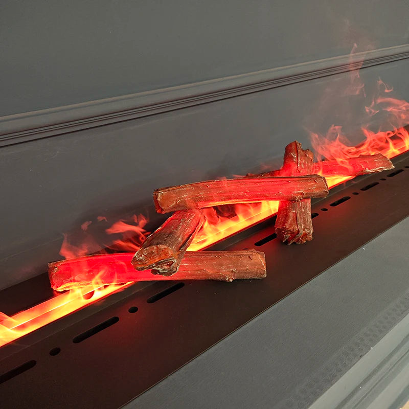 Simulation Firewood Flame Lamp Fake Charcoal Resin Artificial Electric Fireplace LED Realistic Atomization Fireplace Decoration