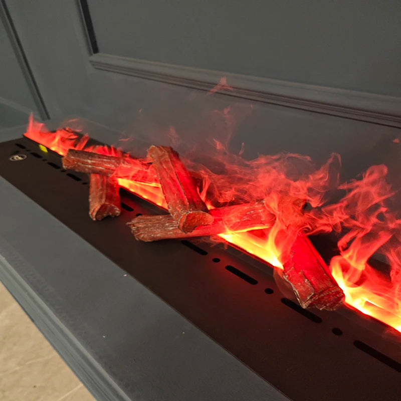 Simulation Firewood Flame Lamp Fake Charcoal Resin Artificial Electric Fireplace LED Realistic Atomization Fireplace Decoration