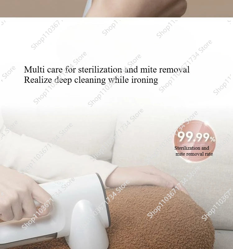 Handheld Vacuum Steamer  Steam Iron with Powerful Suction for Fast Wrinkle Removal