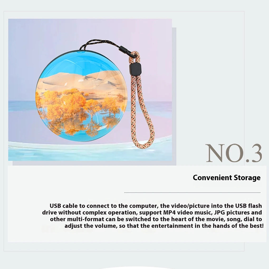 Crystal Ball Video Player, Memory Orb, Personalized Digital Memory Display, Uploadable Videos & Photos, DIY Gift for Anniversary