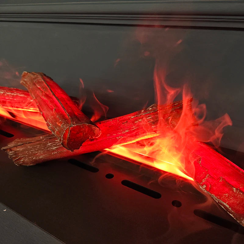 Simulation Firewood Flame Lamp Fake Charcoal Resin Artificial Electric Fireplace LED Realistic Atomization Fireplace Decoration