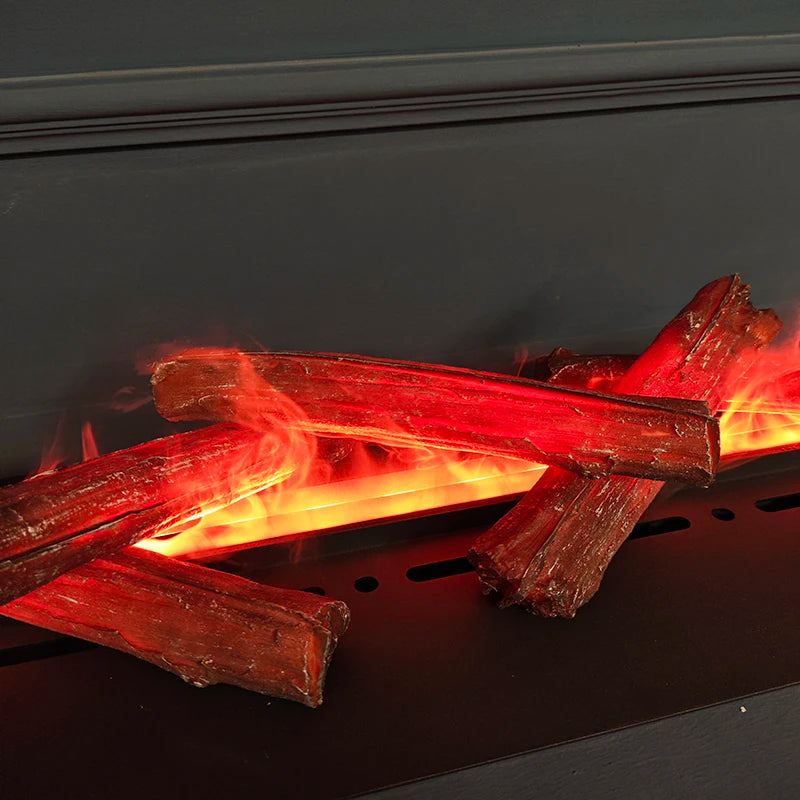 Simulation Firewood Flame Lamp Fake Charcoal Resin Artificial Electric Fireplace LED Realistic Atomization Fireplace Decoration